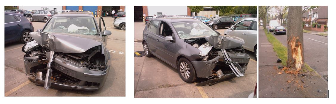 CRASHED CAR
